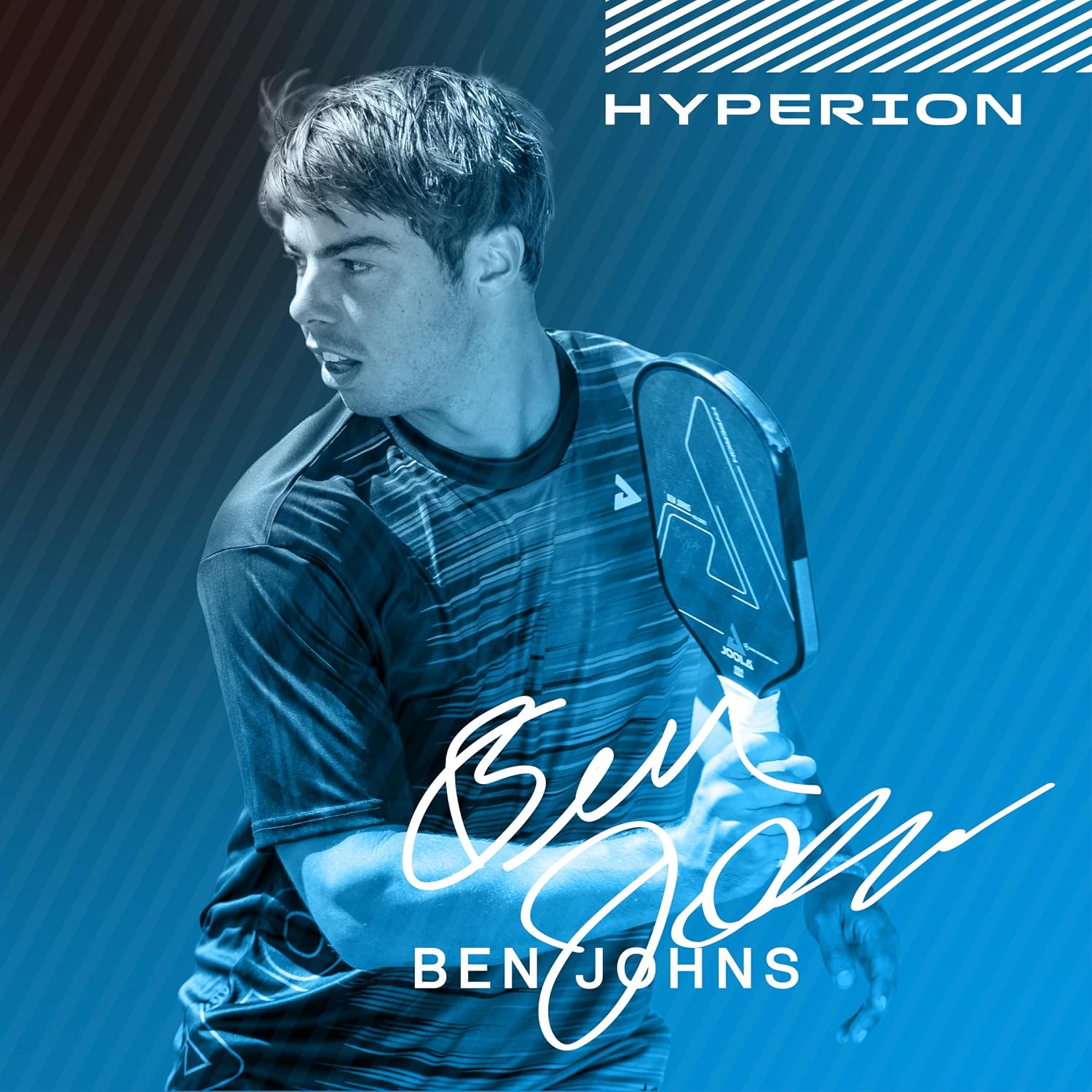Detalle de JOOLA Ben Johns Hyperion CFS Pickleball Paddle — Carbon Surface, High Spin, Elongated Handle