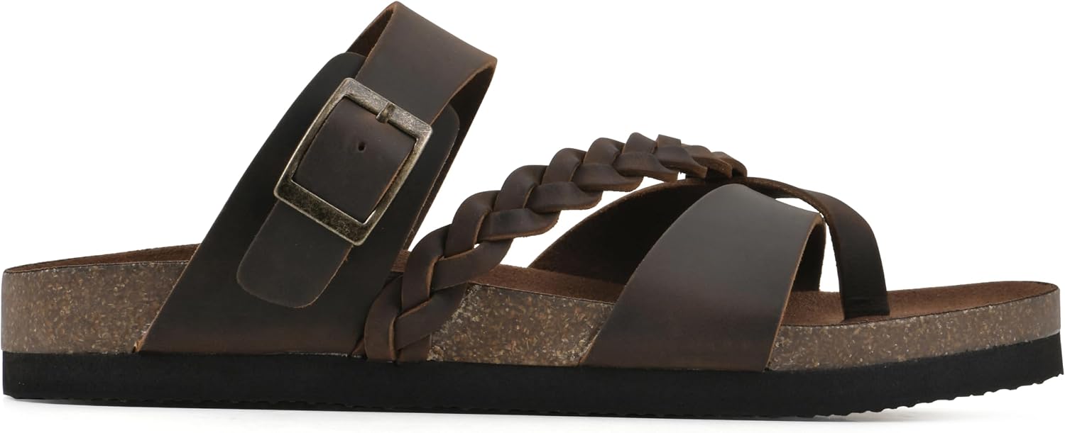 Detalle de WHITE MOUNTAIN Women's Hazy Braided Signature Comfort-Molded Footbed Sandal