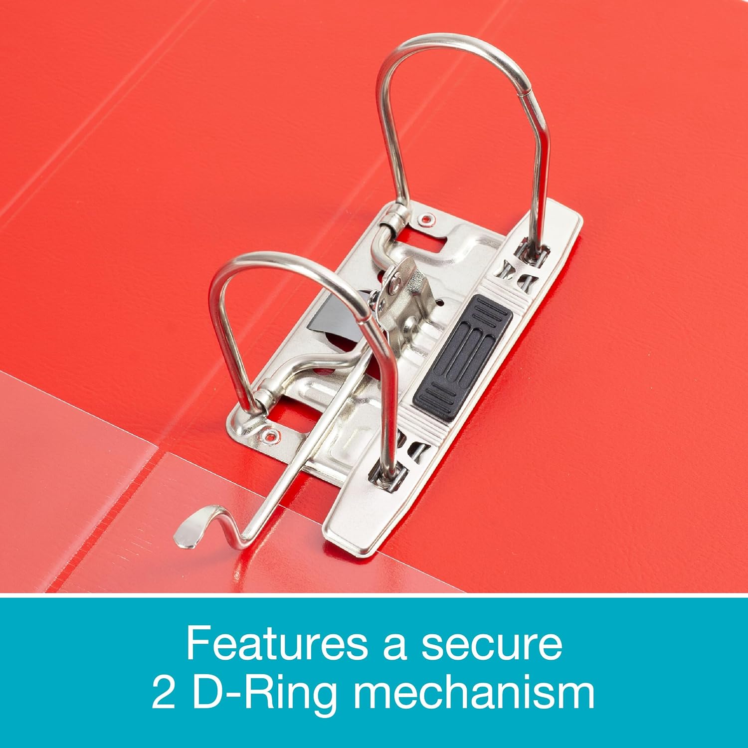 Thumbnail 3 de Elba A4 2 O-Ring Lever Arch File | 56mm Capacity, 90mm Spine, Red Presentation Folder