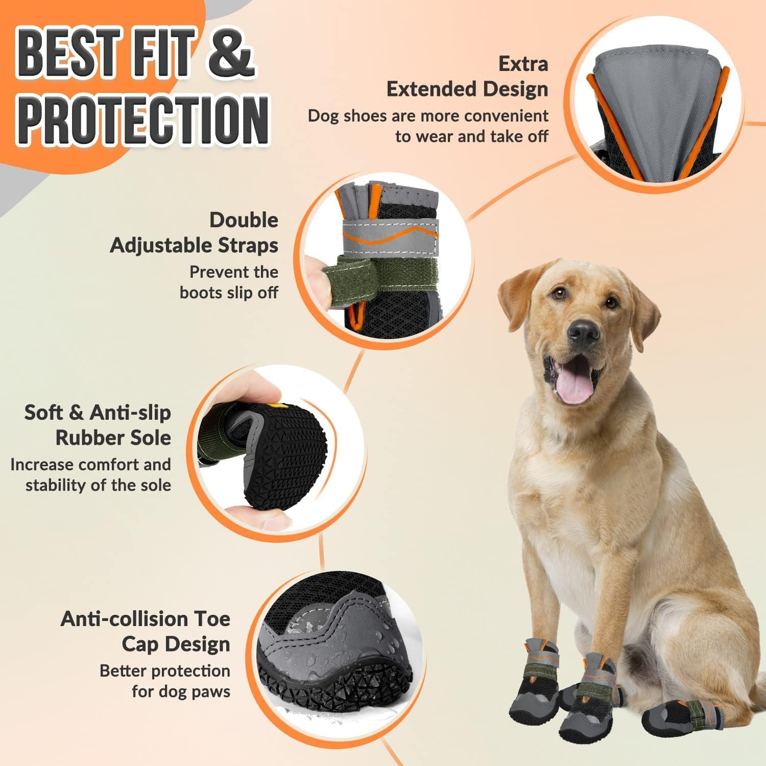 Thumbnail 4 de Eyein Dog Boots Paw Protector 2pc