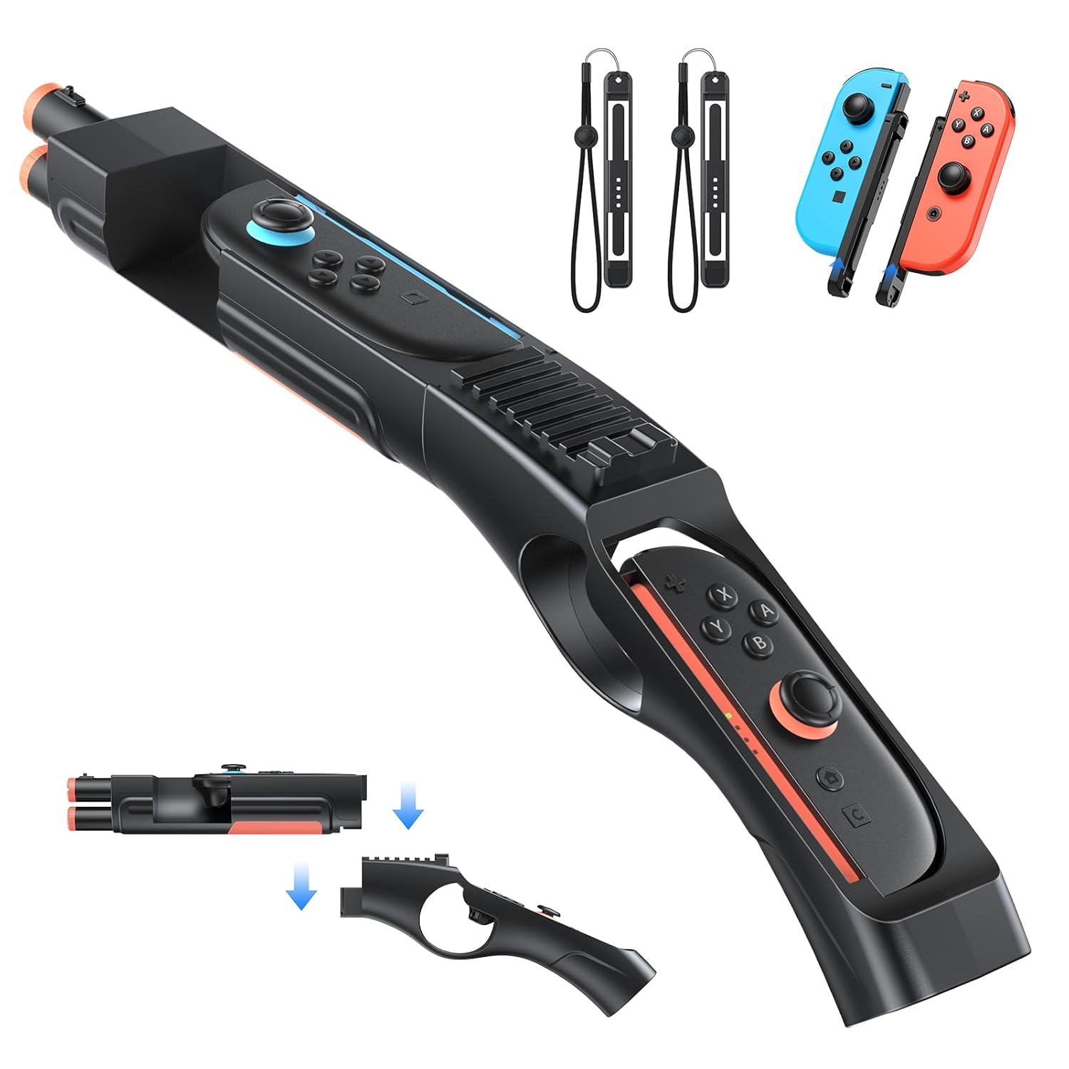 Detalle de FASTSNAIL Shooting Gun für Splatoon 3/2 – Switch 2/1 kompatibler Controller-Adapter für Joy-Con