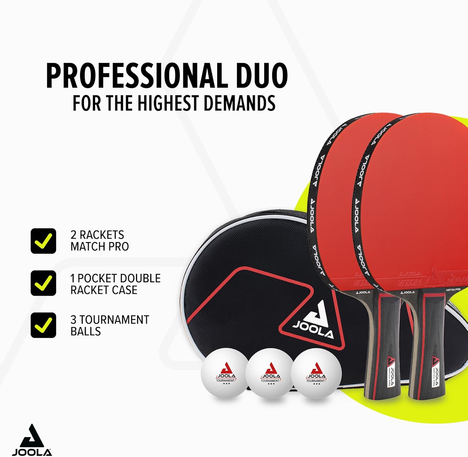 Thumbnail 1 de JOOLA Table Tennis Set DUO – Premium Quality Bats and Ping Pong Balls with Storage Case