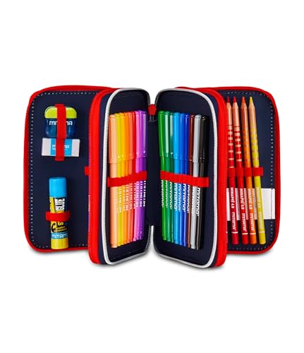 Detalle 2 de Seven Spiderman Estuche escolar 3 cremalleras