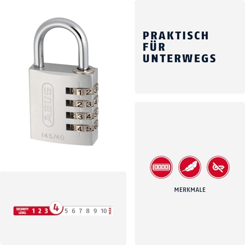 Thumbnail 1 de ABUS Zahlenschloss 145/40 Blau – Aluminium-Vorhängeschloss mit 4-stelligem Zahlencode
