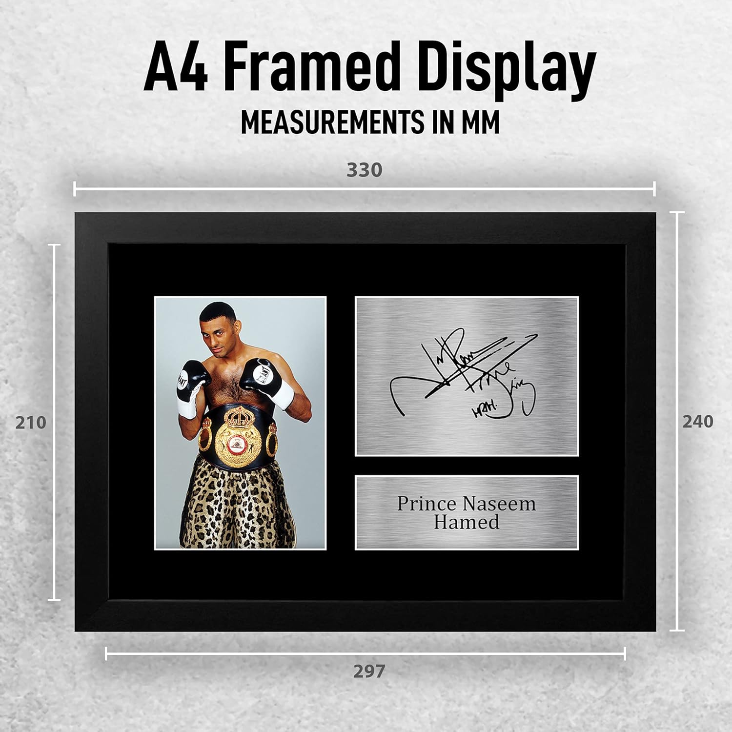 Thumbnail 1 de HWC Trading FR Prince Naseem Hamed Naz Gifts Printed Signed Autograph Picture – A4 Framed
