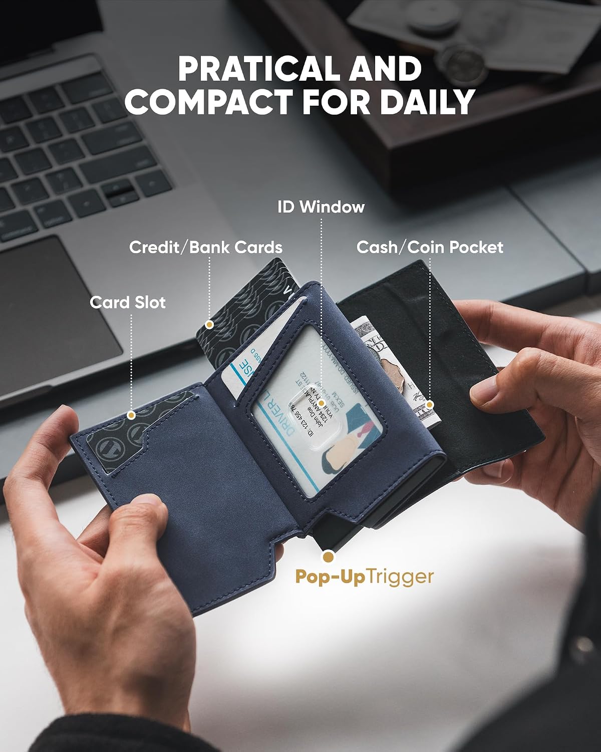 Detalle 2 de VULKIT Mens Card Holder with Airtag Cover