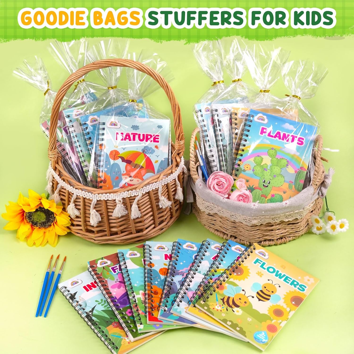 Detalle de ZMLM Libri da Colorare Gadget Compleanno per Bambini, 48 Mini Libri ad Acqua con 8 Temi – Regali Pronti da Consegnare
