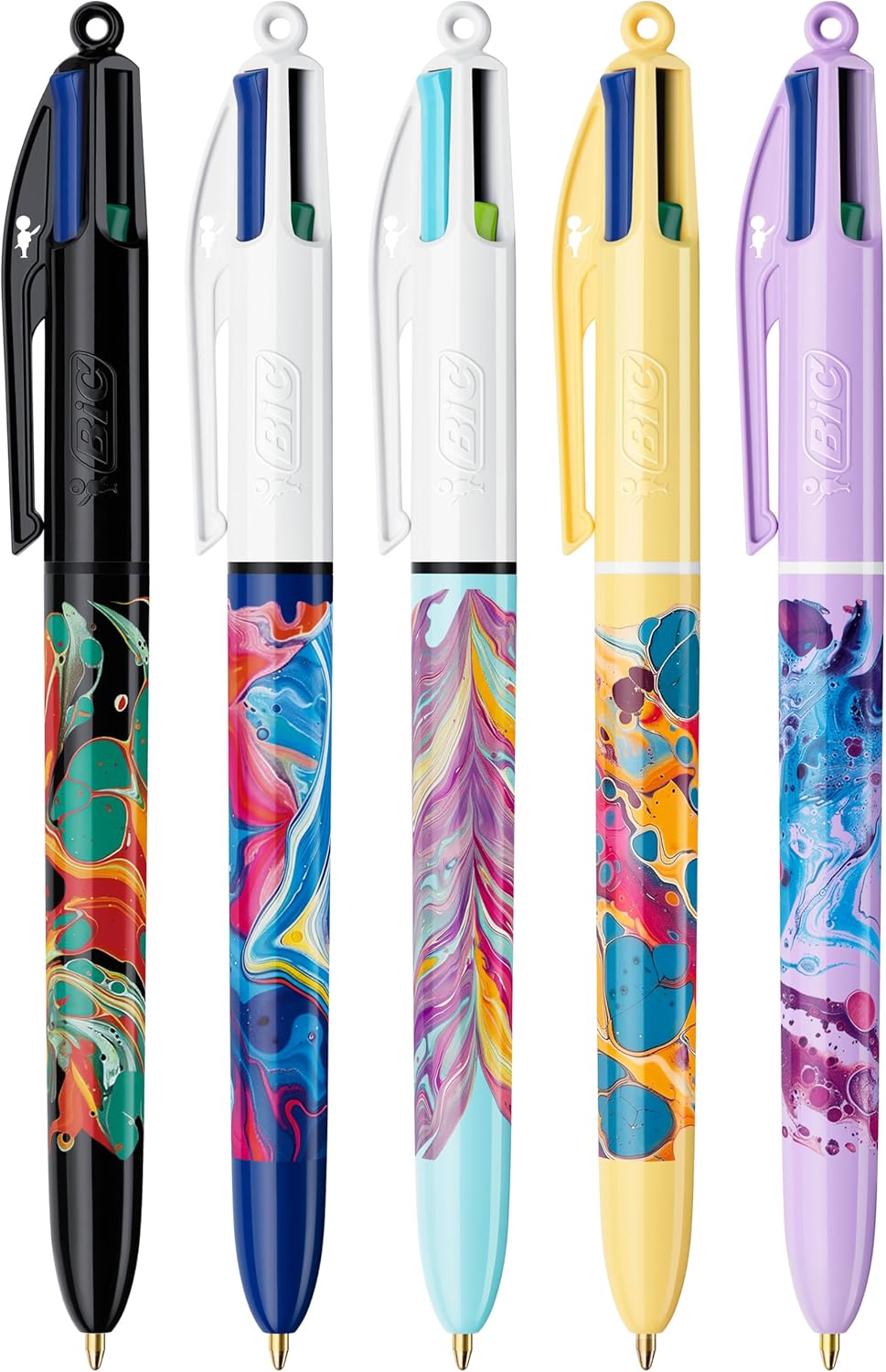 Thumbnail 2 de BIC 4 Couleurs Décors Stylos-bille Pointe Moyenne (1,0 mm) — Lot de 5