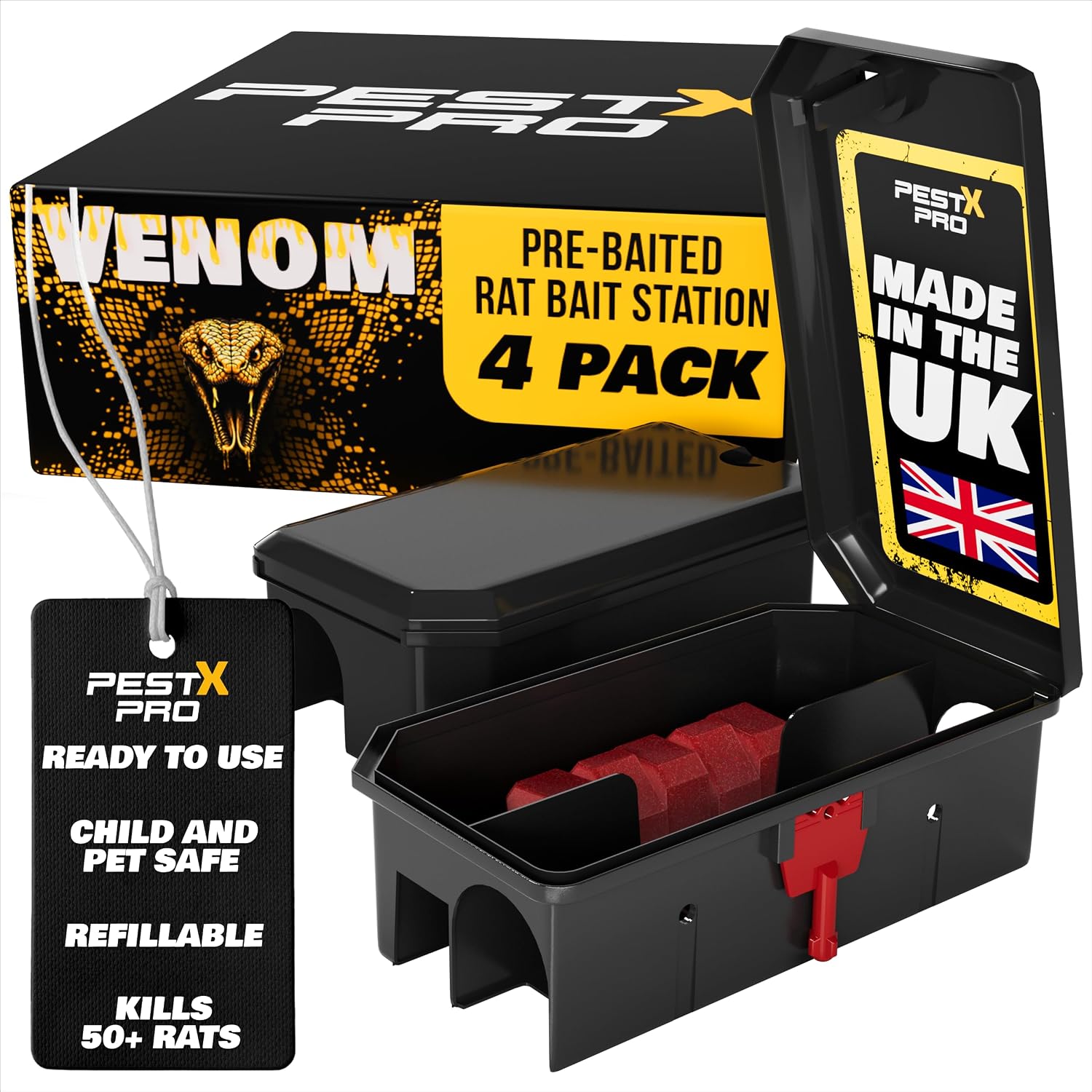 Detalle de Pest X Pro Shadow Professional Rat Trap Box 2× (reusable) 🐀