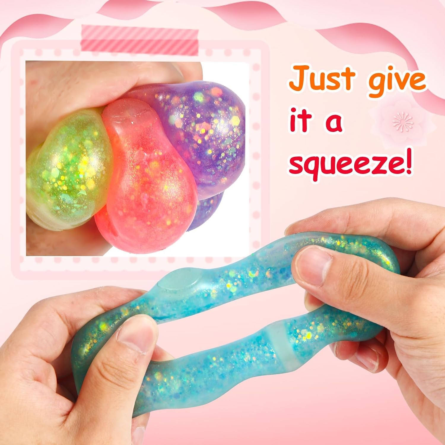 Detalle de Wearable Squishy Stress Toys, 4-Pack