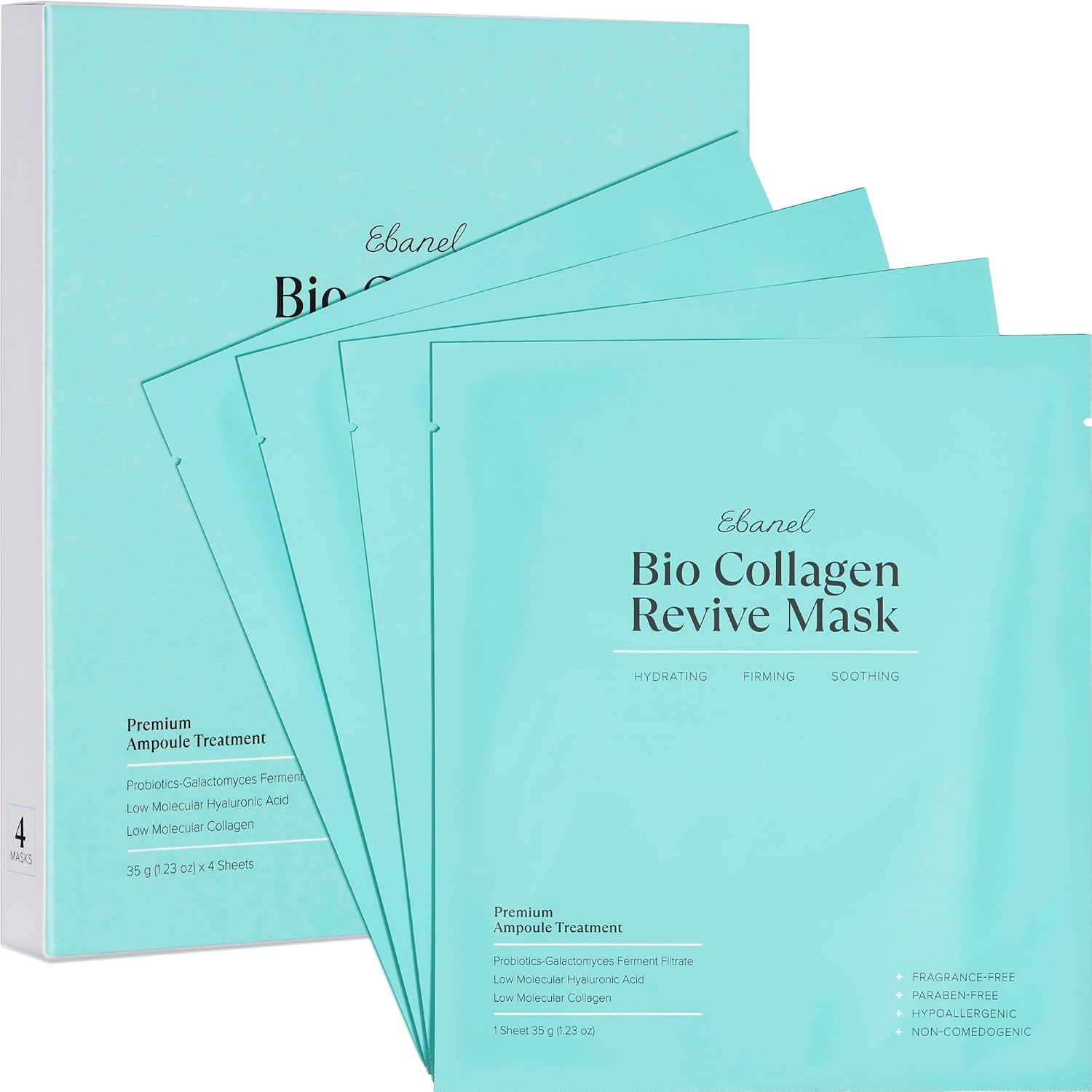Detalle de Ebanel Bio Collagen Face Mask 4-Pack