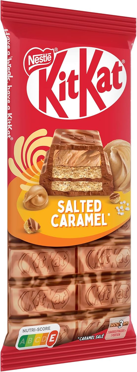 Thumbnail 4 de KitKat Tablette de Chocolat Caramel Salé – Lot de 4 (99 g) – expérience croquante et gourmande