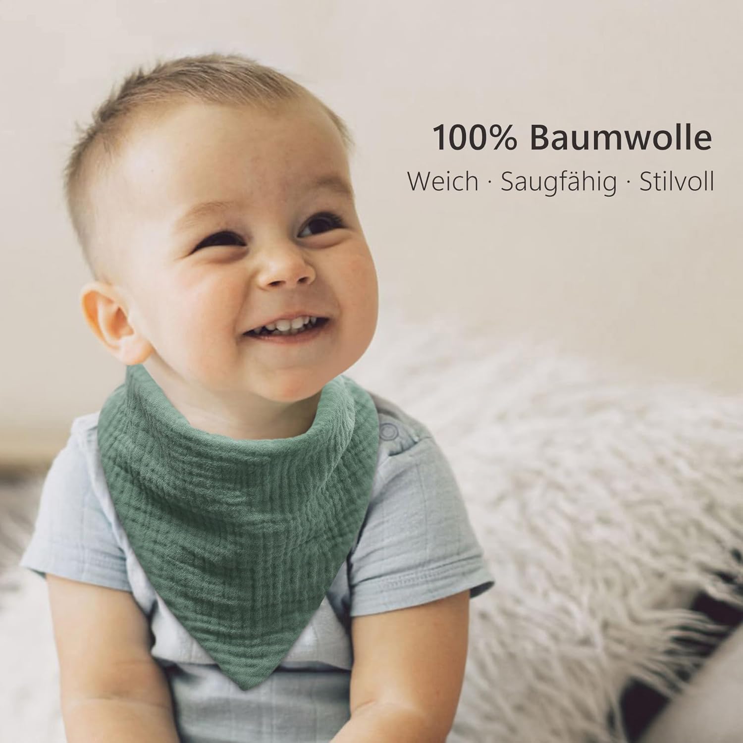 Detalle de Bearmoss Lätzchen Musselin 8 Stück