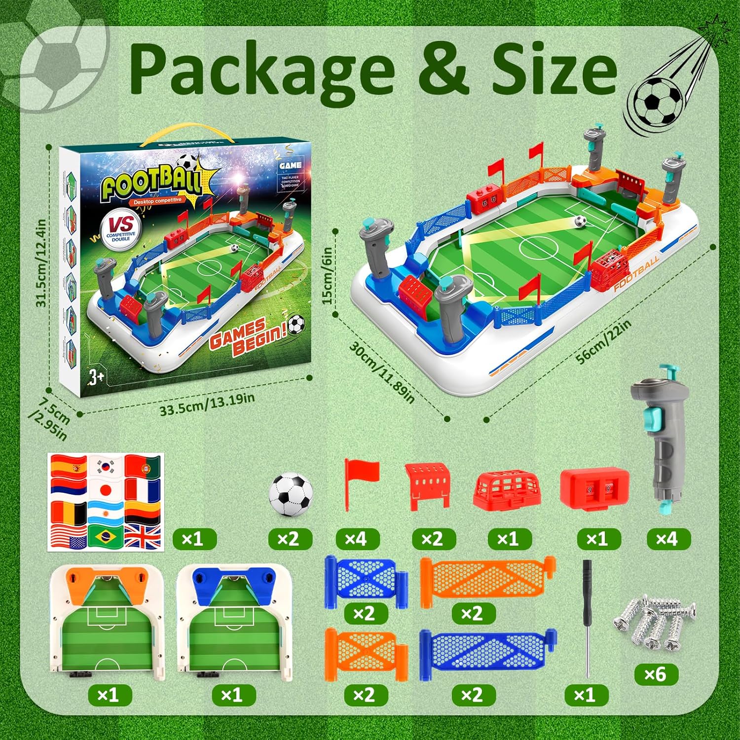 Thumbnail 4 de Dromlag Mini-Tischkicker Kinder 2 Spieler