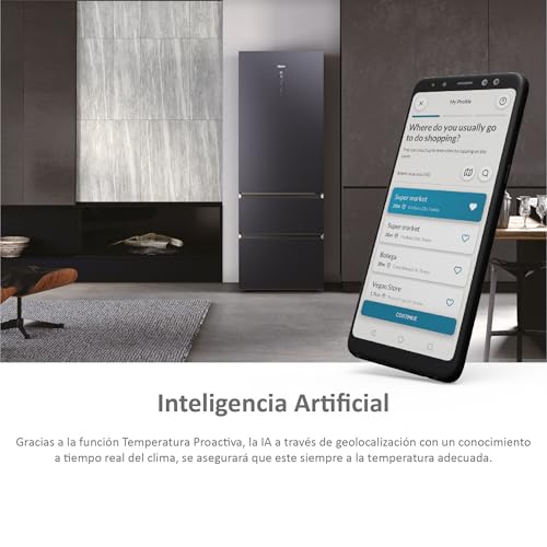 Thumbnail 4 de Haier 3D 70 Series 7 HTW7720ENMB: Frigorífico Combi con Direct Access, WiFi y Humidity Zone