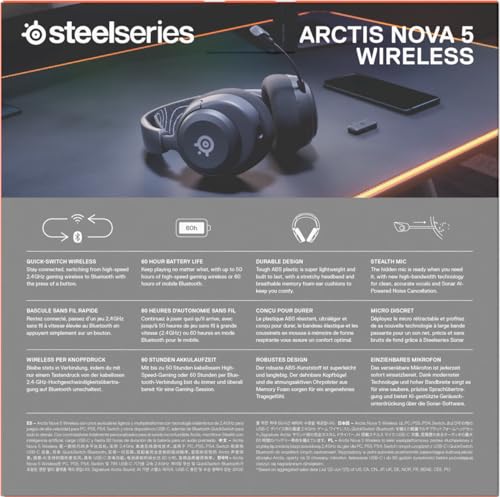 Thumbnail 10 de SteelSeries Arctis Nova 5 Casque Gaming Sans Fil Multi-Système