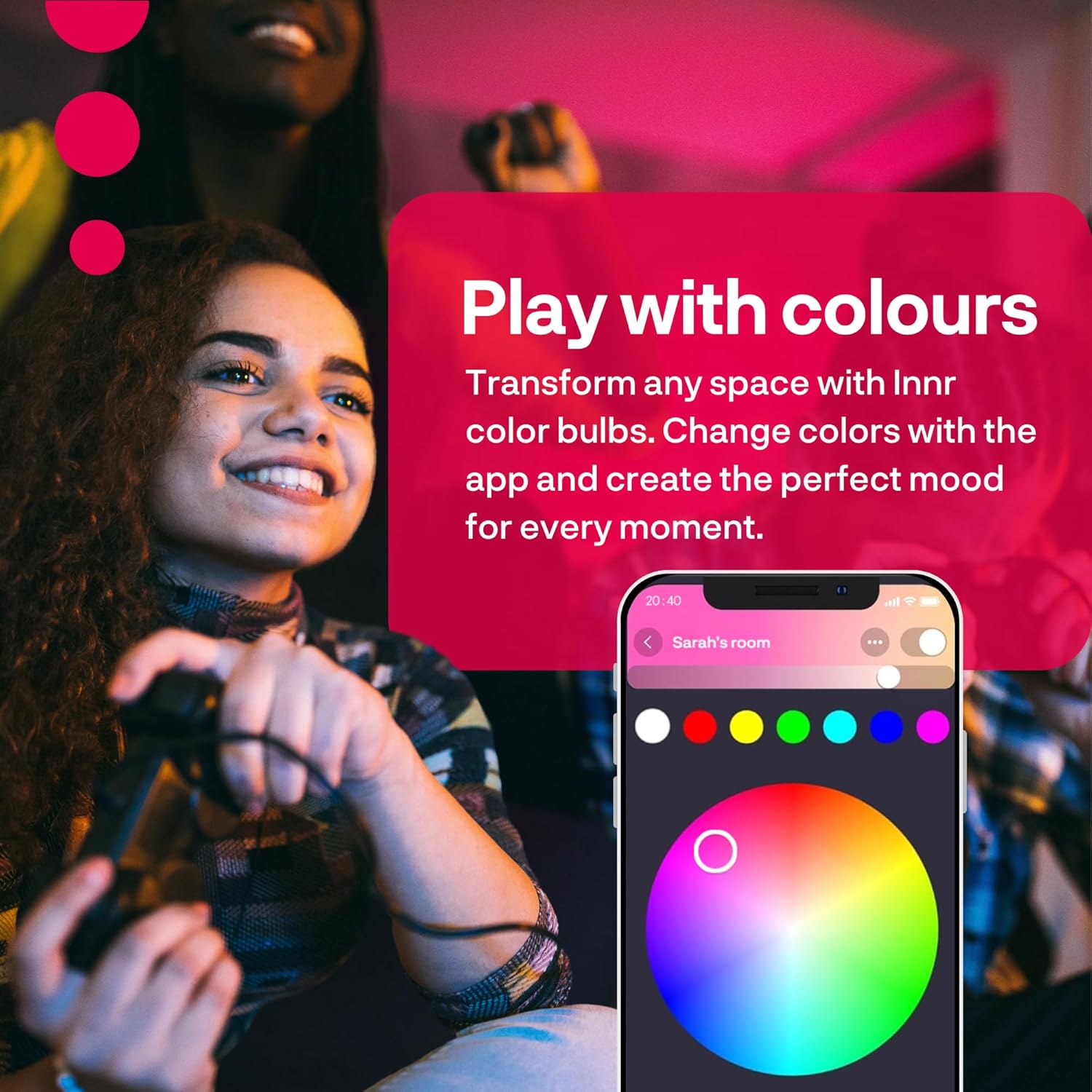 Thumbnail 3 de InnR Zigbee GU10 Smart Bulb (4-Pack) – White & Colour, 410 Lumen, 16 Million Colours