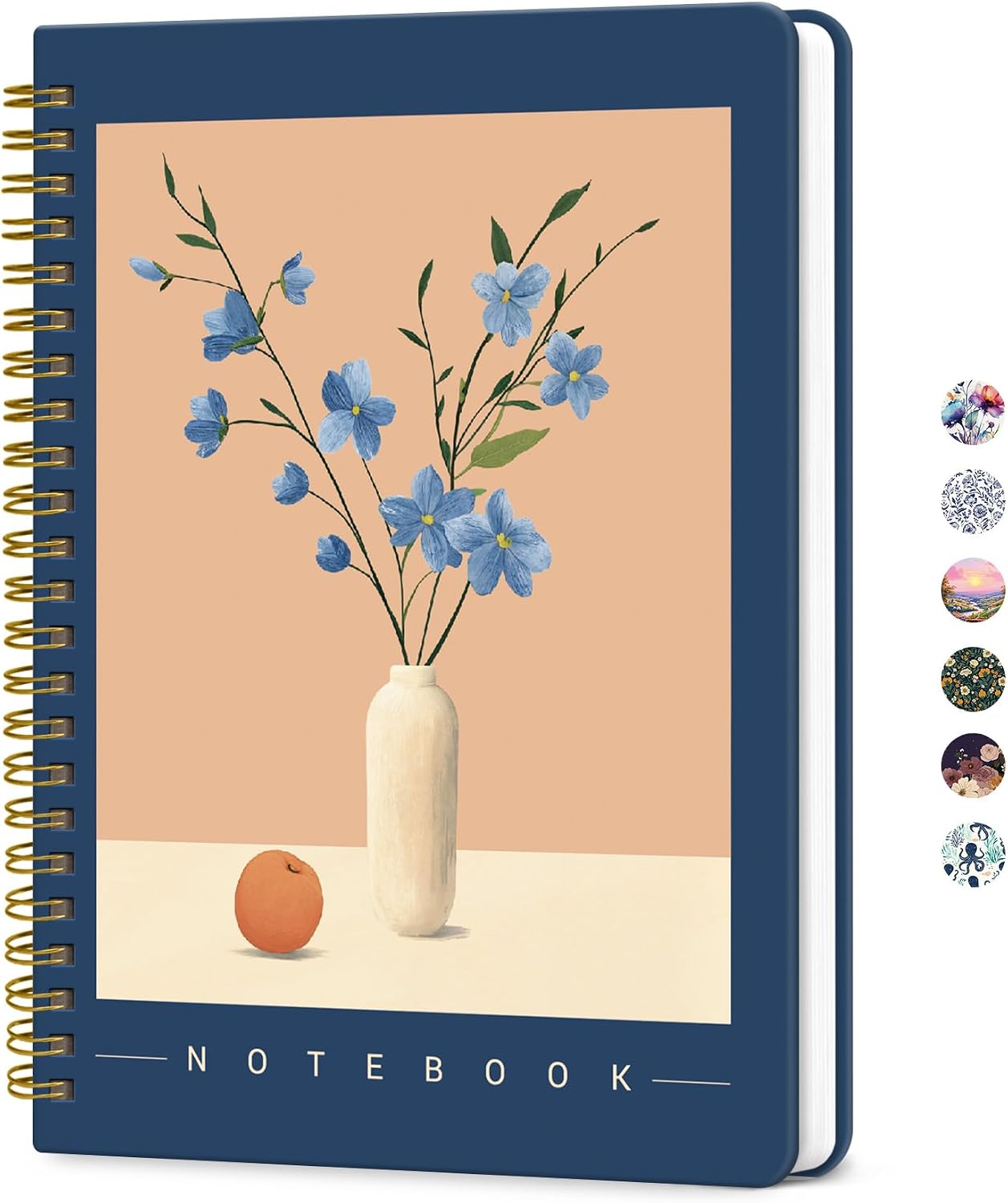 Detalle de ZOTIA Pretty Spiral Journal for Women, College-Ruled Hardcover Notebook, 5.7 x 7.9 in