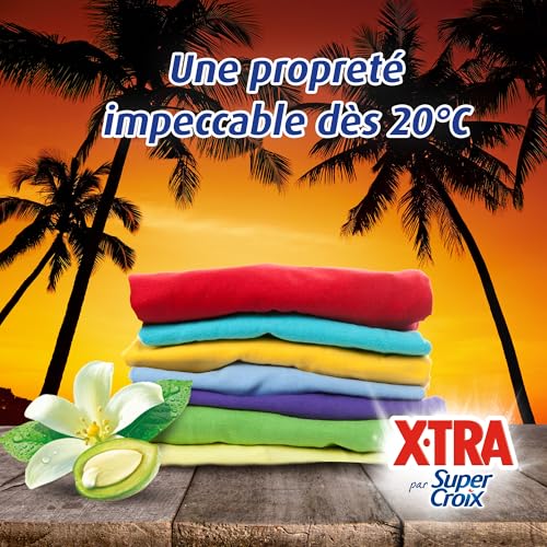 Detalle de XTRA par Super Croix - Lessive Liquide parfumée Fleur d'Oranger & Lait d'Amande, 42 lavages, efficacité dès 20°C