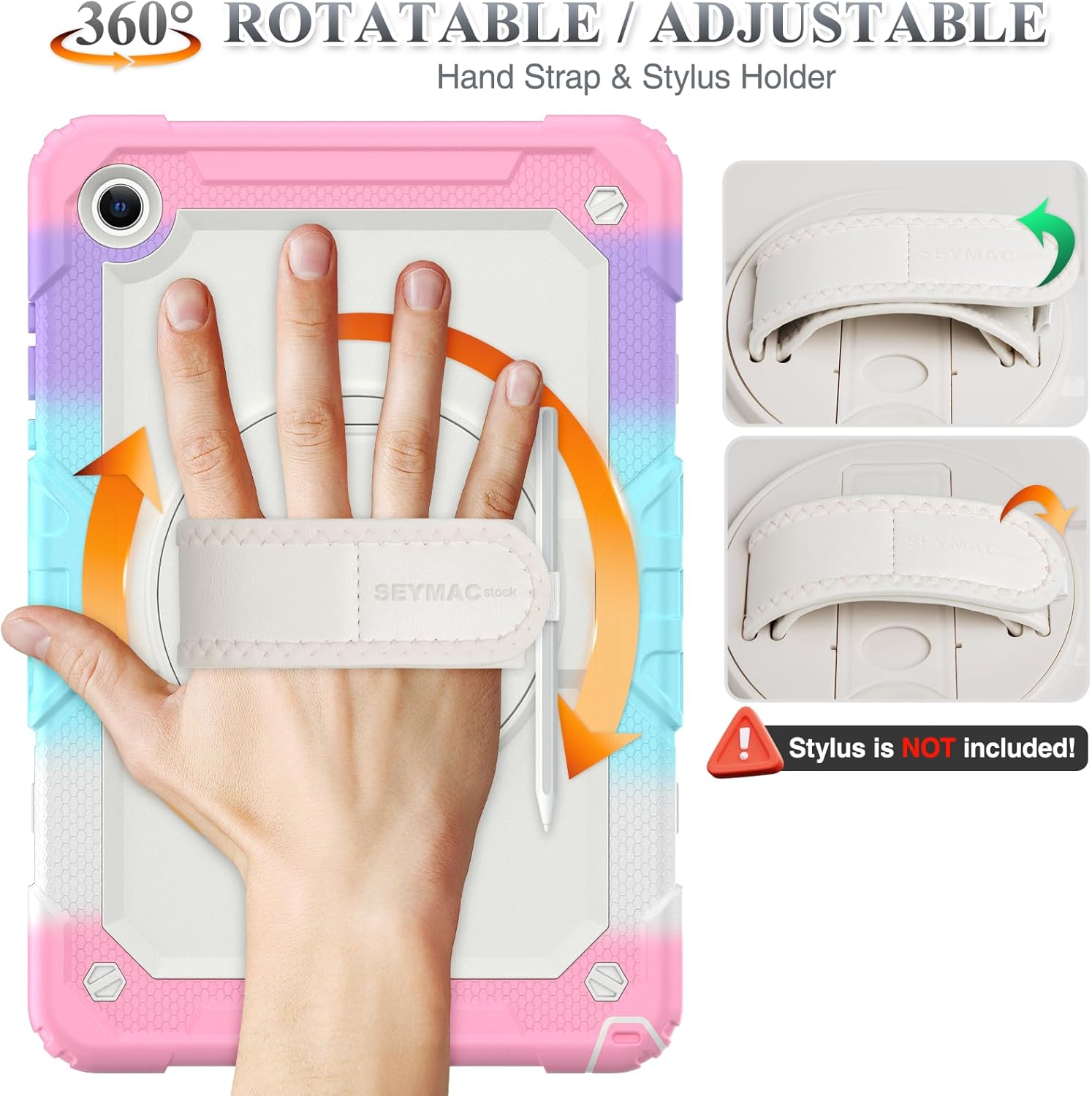 Thumbnail 1 de SEYMAC stock Case for Samsung Galaxy Tab A11+ Plus / A9+ Plus 11" (2025/2023) in Pink+Beige