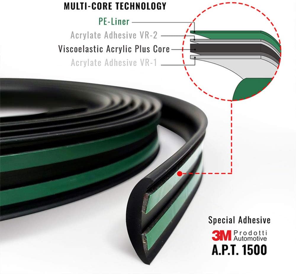 Thumbnail 1 de 4R Quattroerre.it 12254 Modanature Bumper Paracolpi per Auto con Terminali, 42 mm x 5 mt