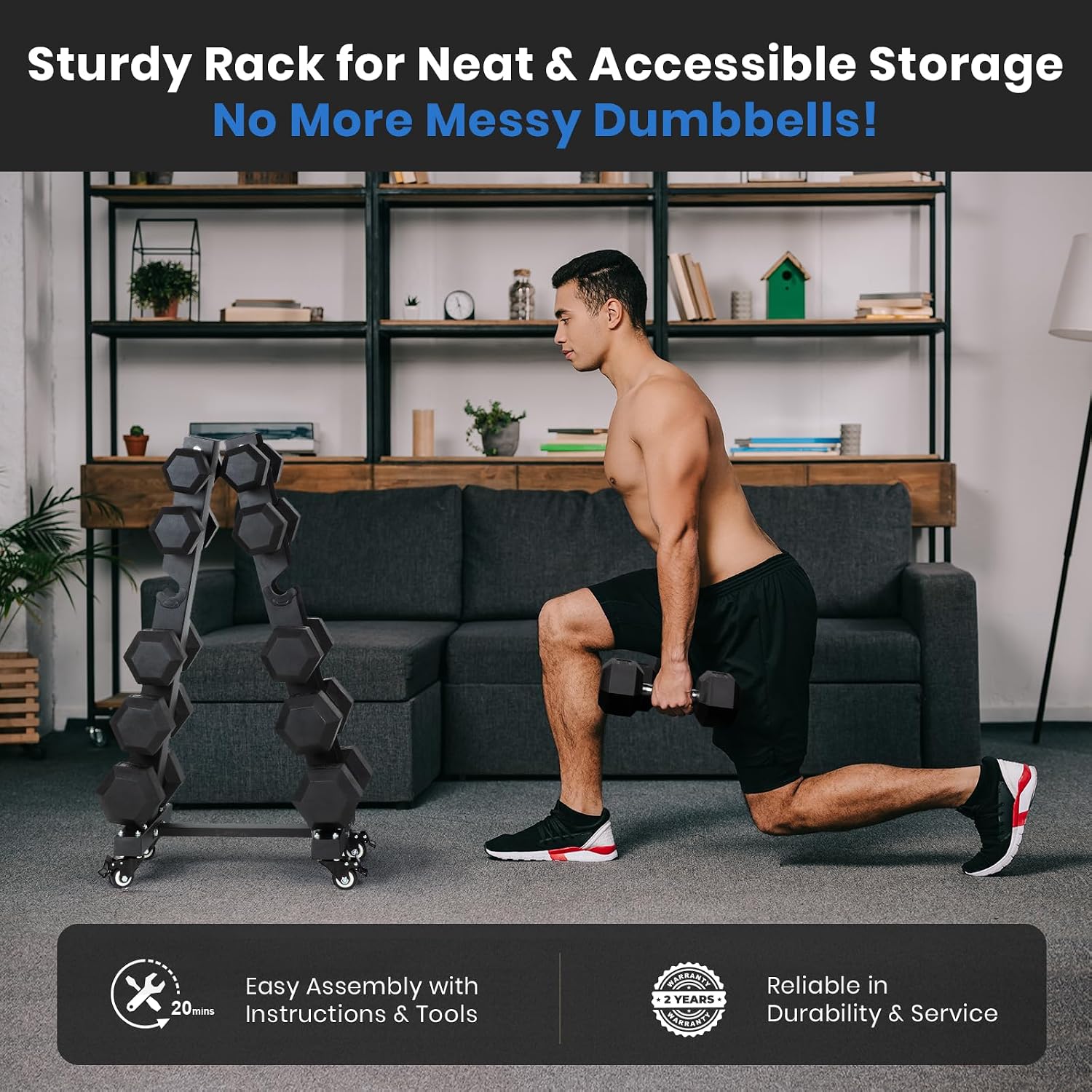 Thumbnail 6 de LIONSCOOL Dumbbell Rack Stand 4-tier 🏋