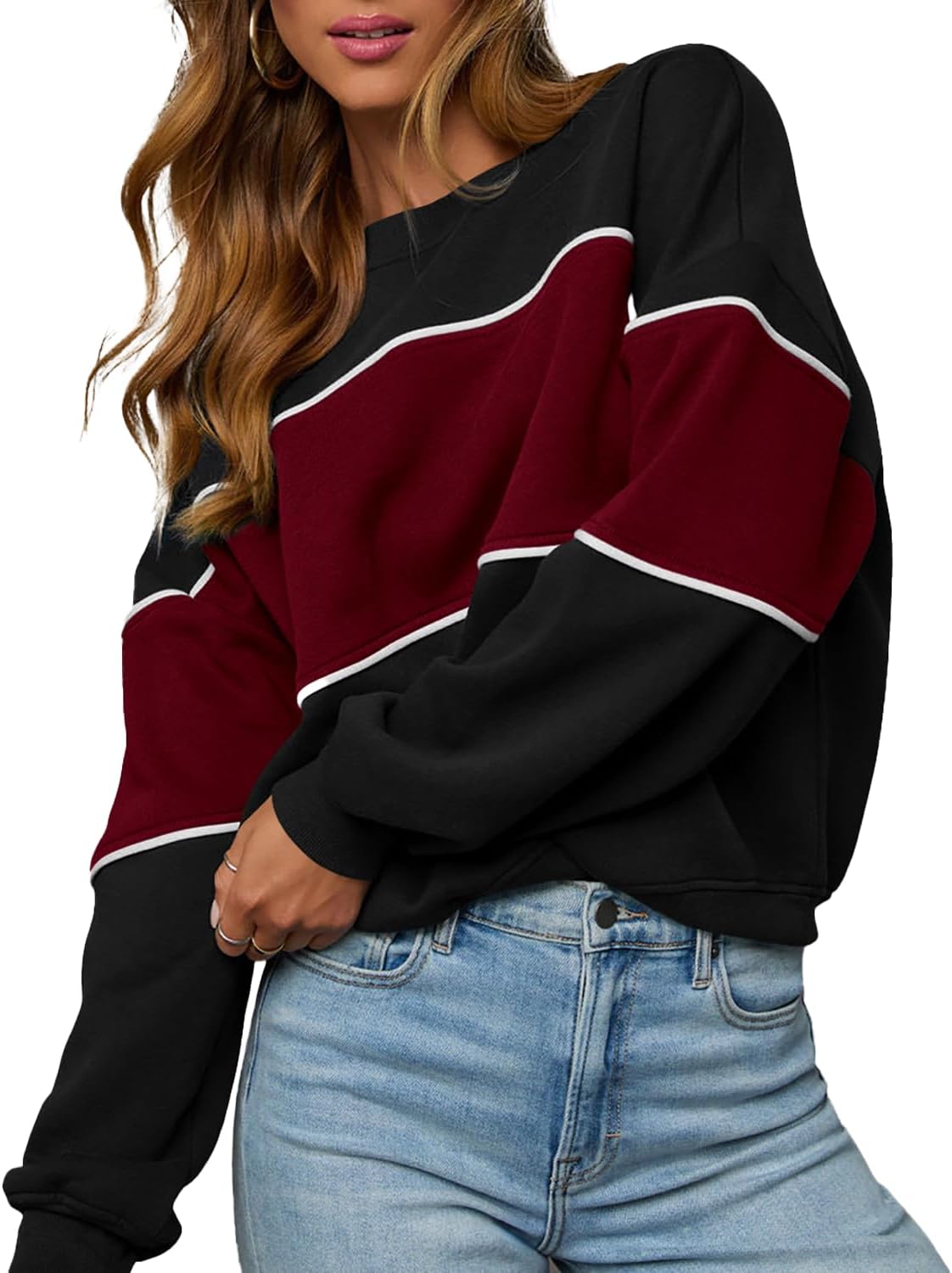 Thumbnail 5 de LACOZY Oversized Colour Block Sweatshirt for Women