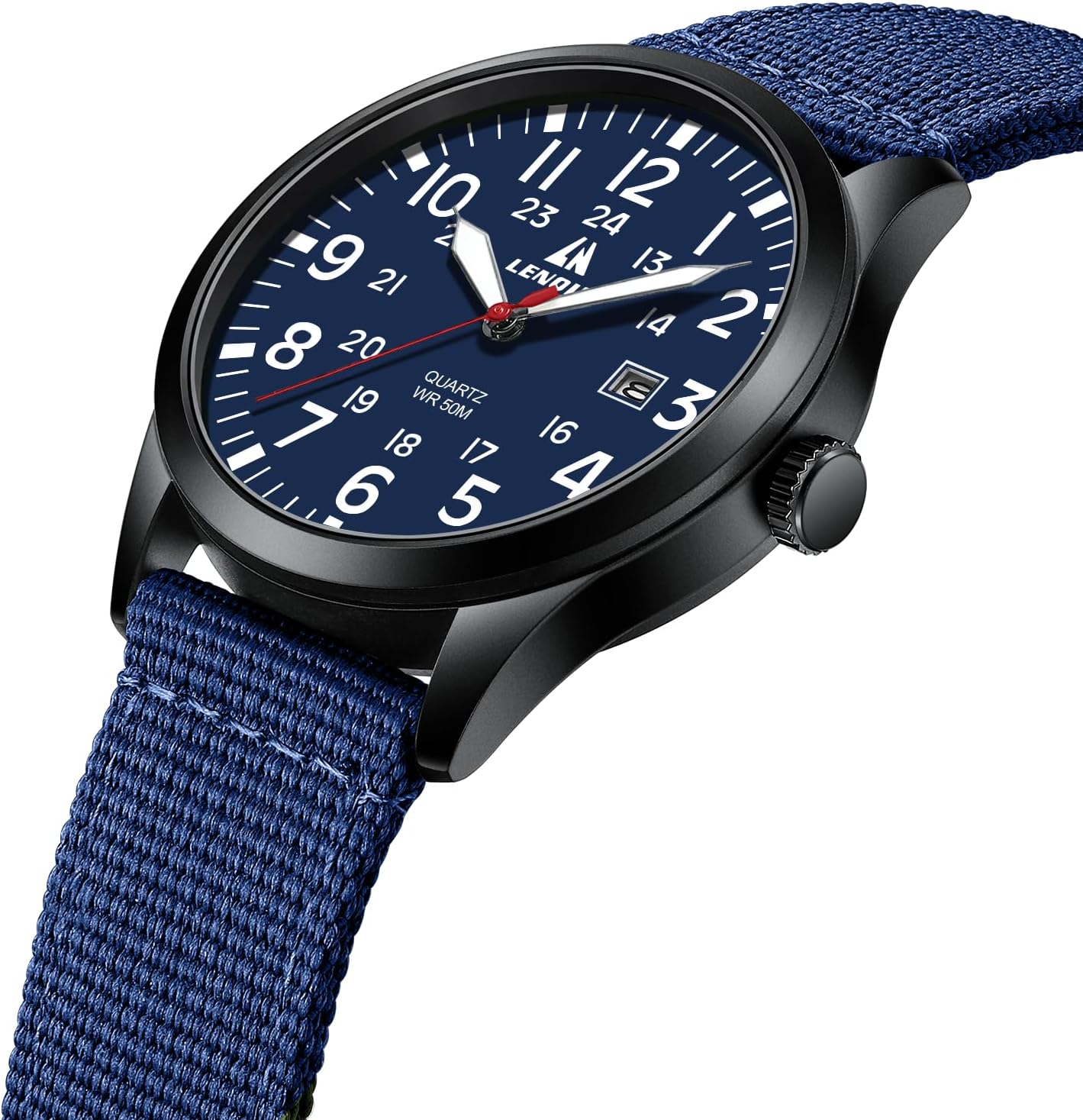 Detalle de LN LENQIN 42 mm Militäruhr 30M wasserdicht