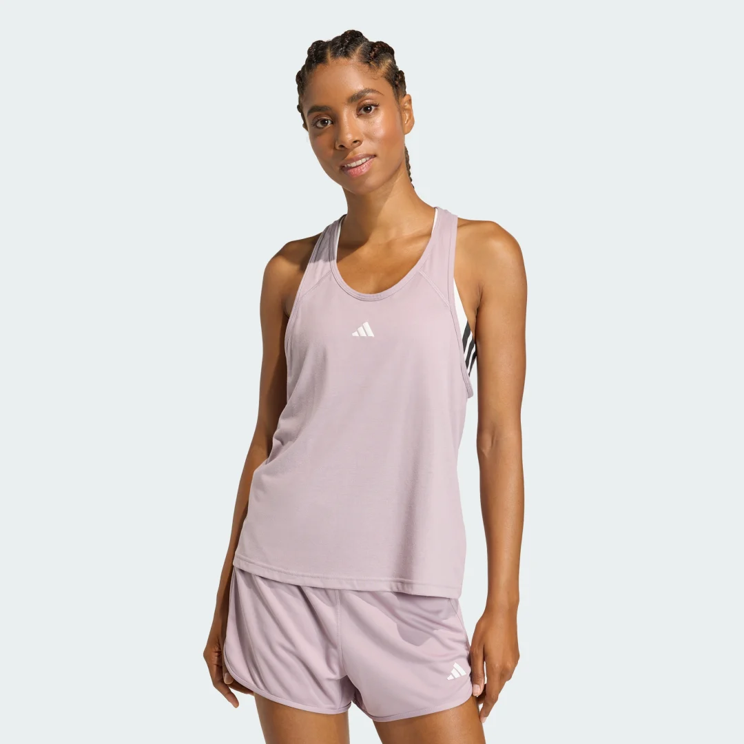 Detalle de Pantalón corto Pacer Essentials Knit High-Rise de Adidas – color violeta
