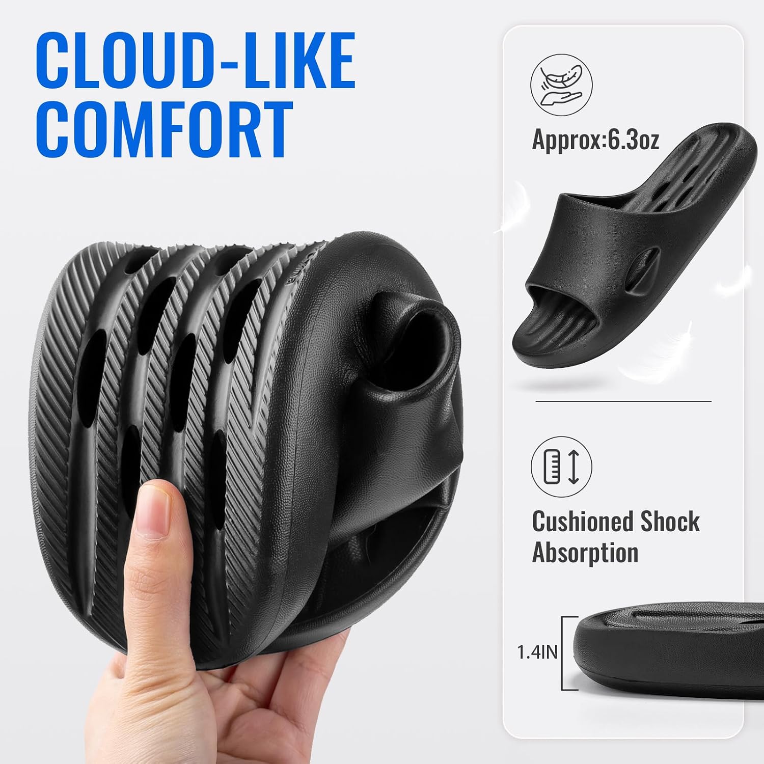 Thumbnail 5 de Aoowoll Shower Shoes with Holes: Quick-Dry, Non-Slip Indoor Slippers