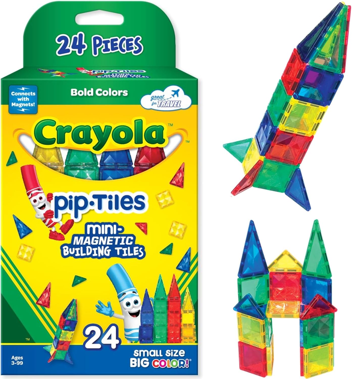 Detalle de CreateOn Crayola Mini Magnetic Tiles 24pc 🧩