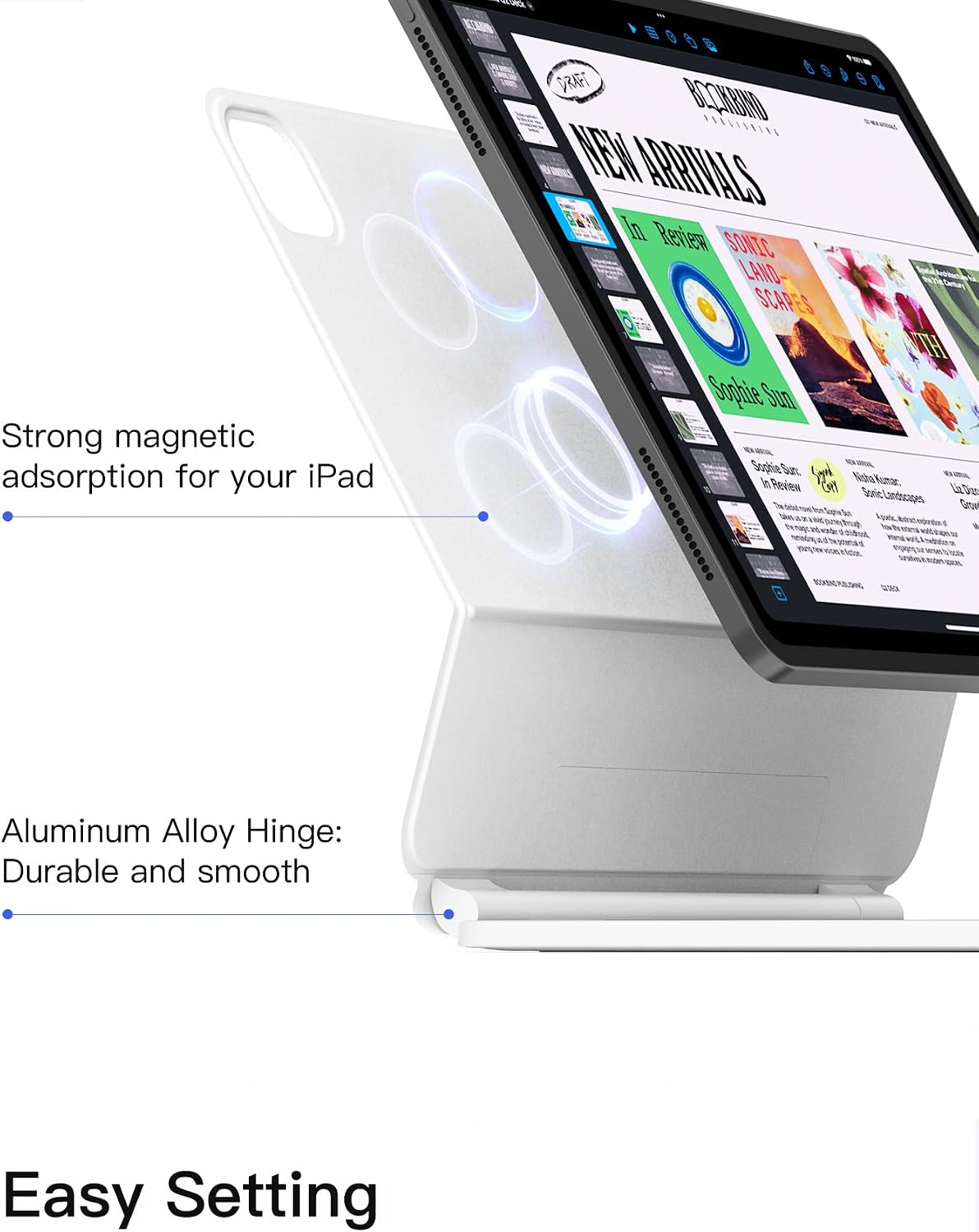 Thumbnail 2 de Inateck iPad magnetic keyboard case 130° stand