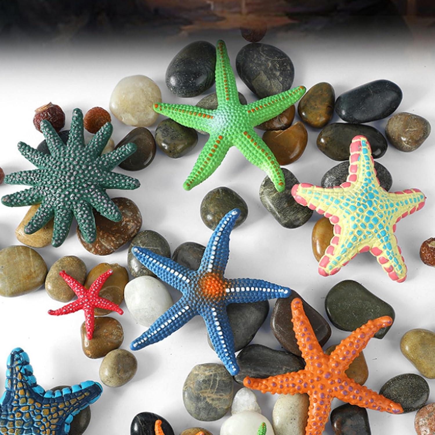 Thumbnail 2 de DANCOLOR Big Starfish fish tank Ornaments – 4pc Fairy Garden Aquarium Decor