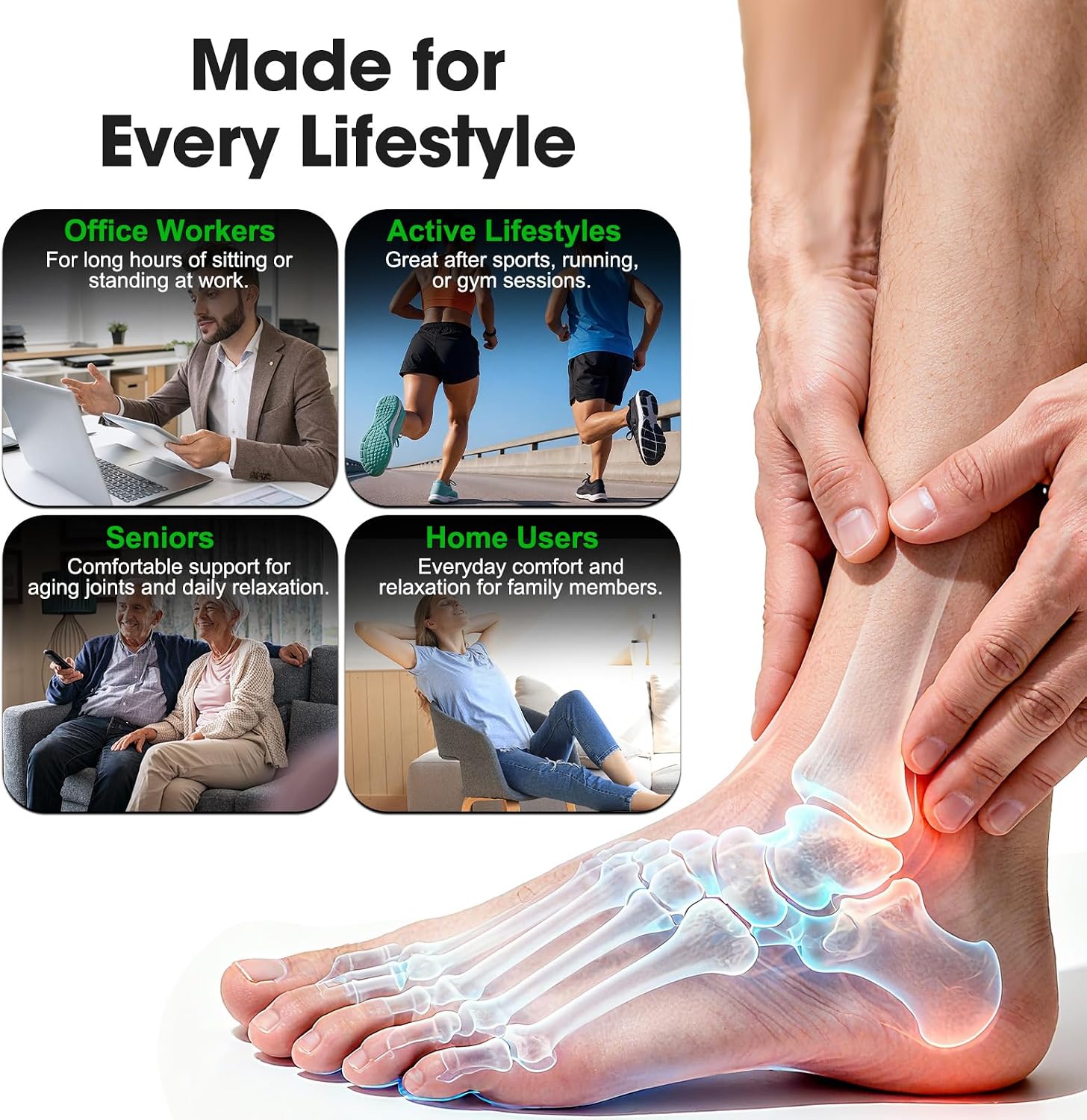 Detalle 1 de DeMoce Foot and Ankle Massager 3000mAh Battery