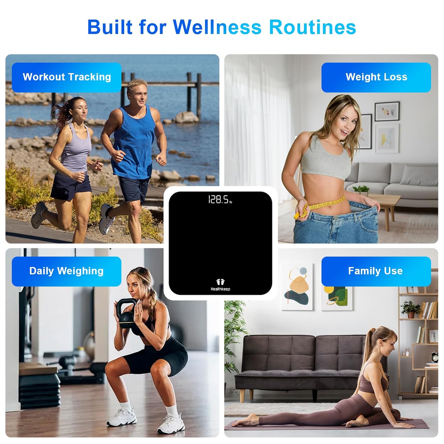 Thumbnail 5 de Digital Bathroom Scale with High-Precision 4-Sensor Readings