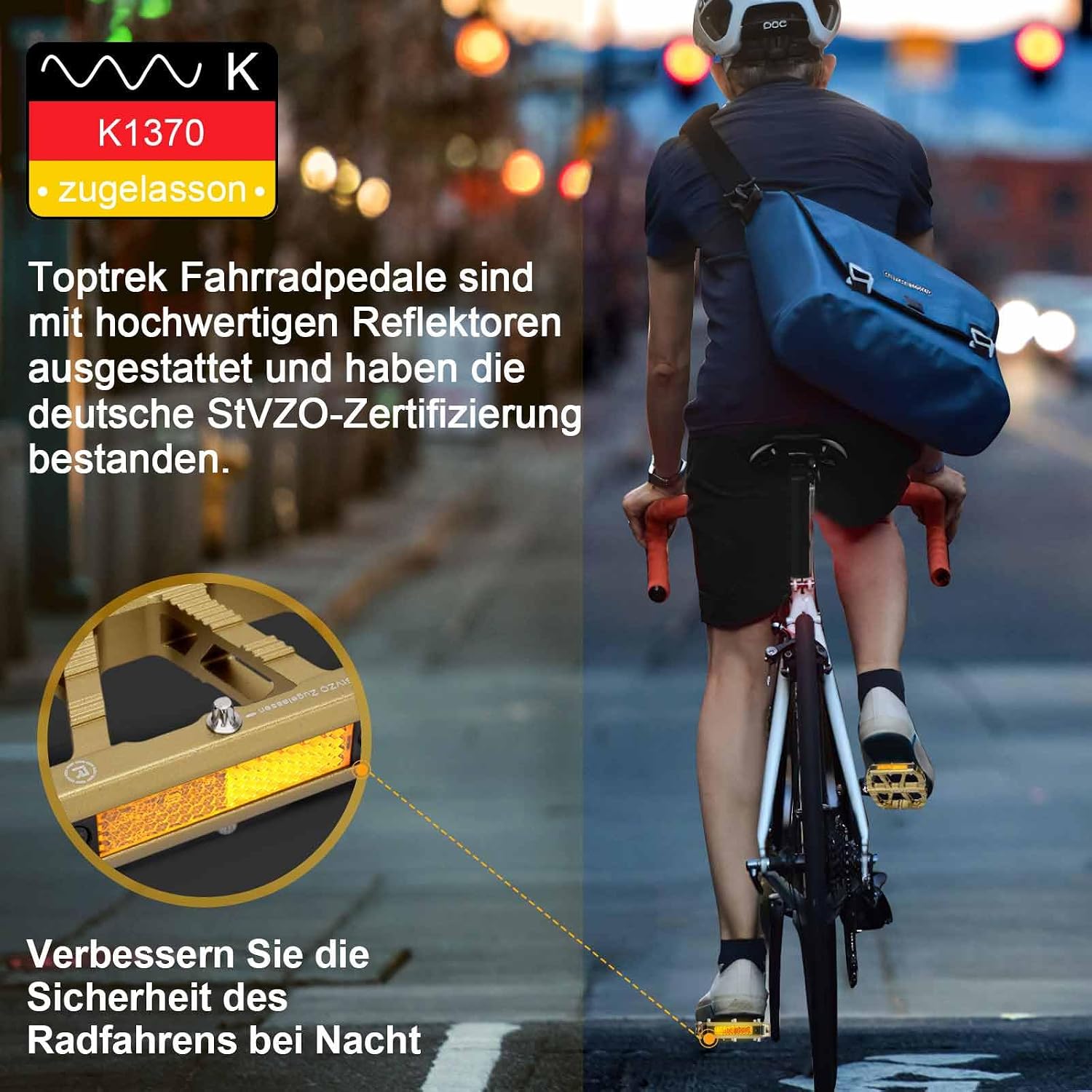 Detalle 2 de toptrek Fahrradpedale CNC Aluminium 200 g