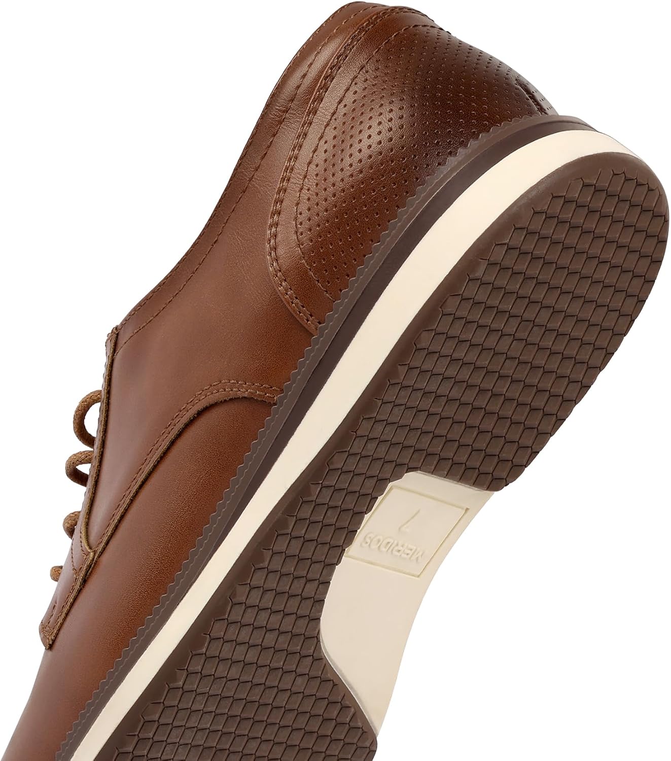 Detalle de MERIDOS Men's Casual Oxford Dress Shoes: All‑Day Comfort and Versatile Style