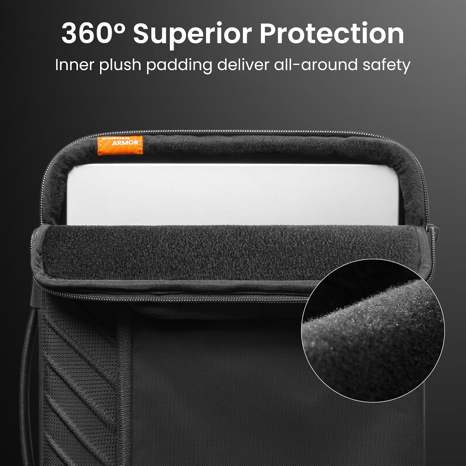 Thumbnail 2 de tomtoc Voyage-A24 Military-Grade Laptop Sleeve for 14-inch MacBook Pro (M5/M4-M1) with CornerArmor, Black