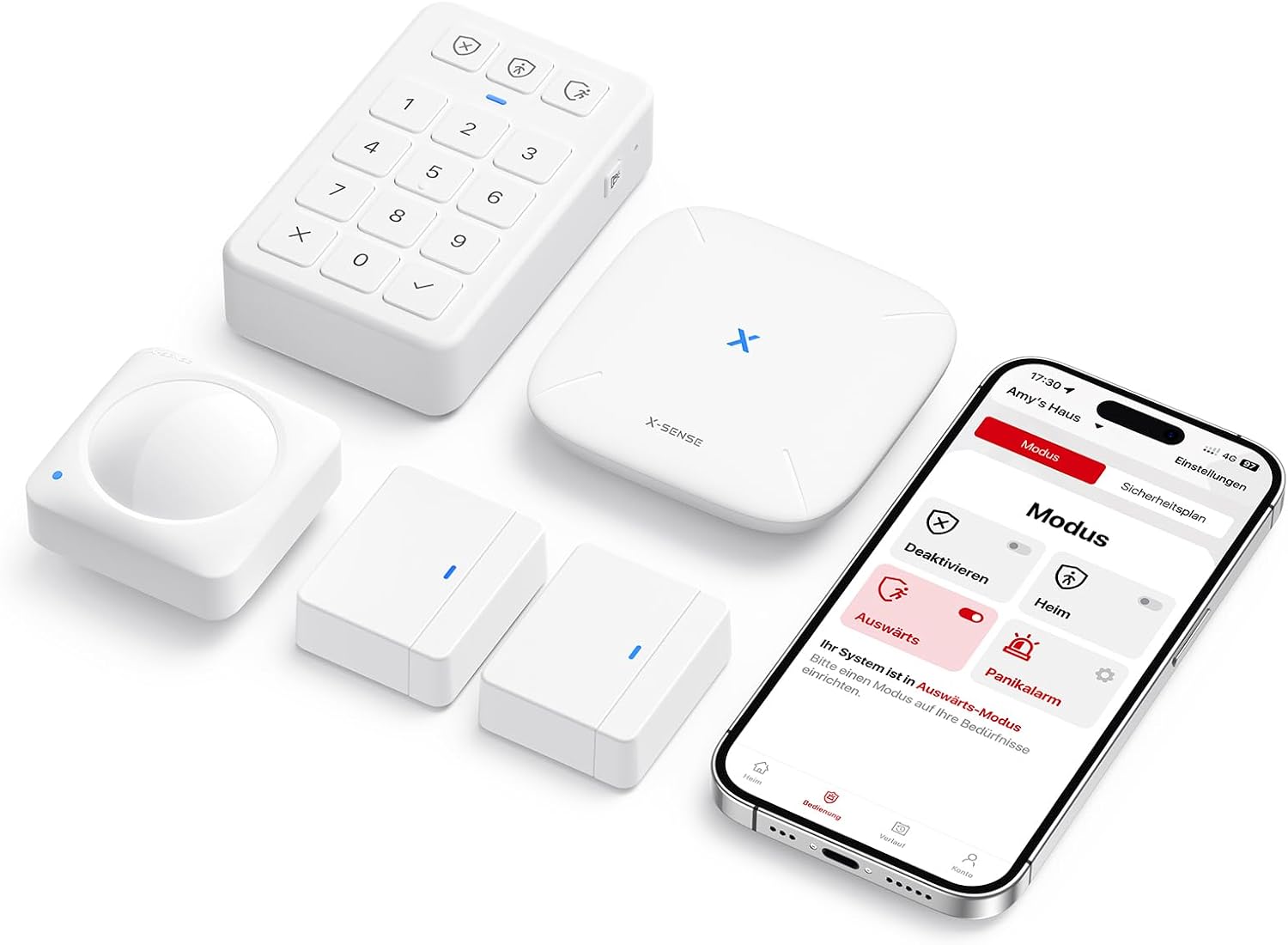Detalle de X-Sense Alarmanlage AS05 – WLAN Tür-/Fensteralarmset für Haus & Wohnung
