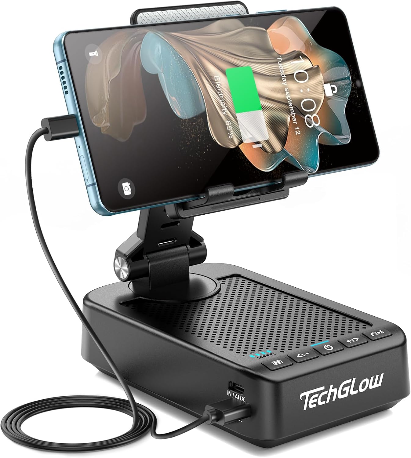 Detalle de TechGlow Foldable Phone Stand 360°