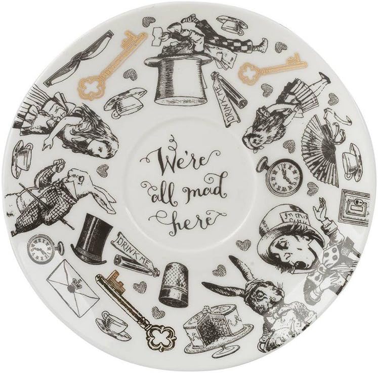 Thumbnail 1 de V & A Alice au Pays des Merveilles – Tasse à thé et soucoupe, 210 ml, blanc