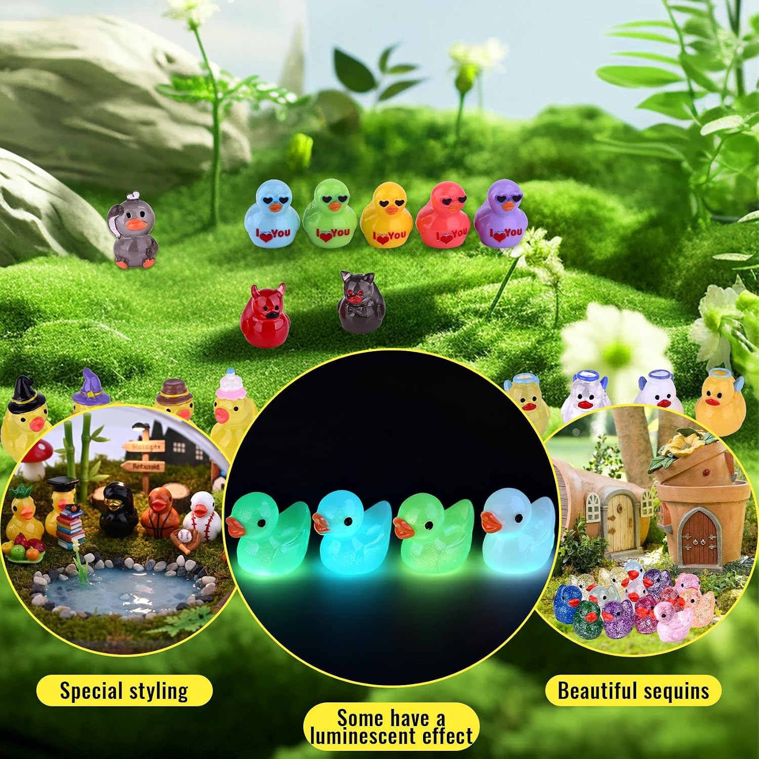 Thumbnail 2 de Prdingfy Mini Resin Ducks, 100-Piece Set