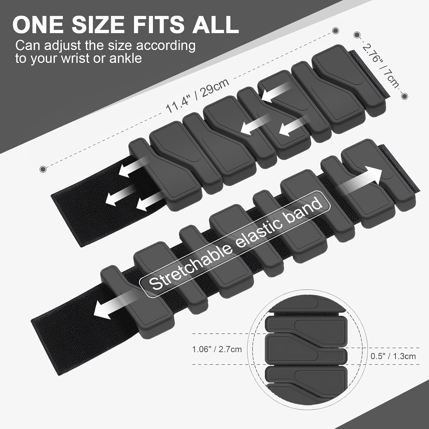 Detalle 2 de AdLife Adjustable Wrist & Ankle Weights, 2 lb Set with Removable Modules