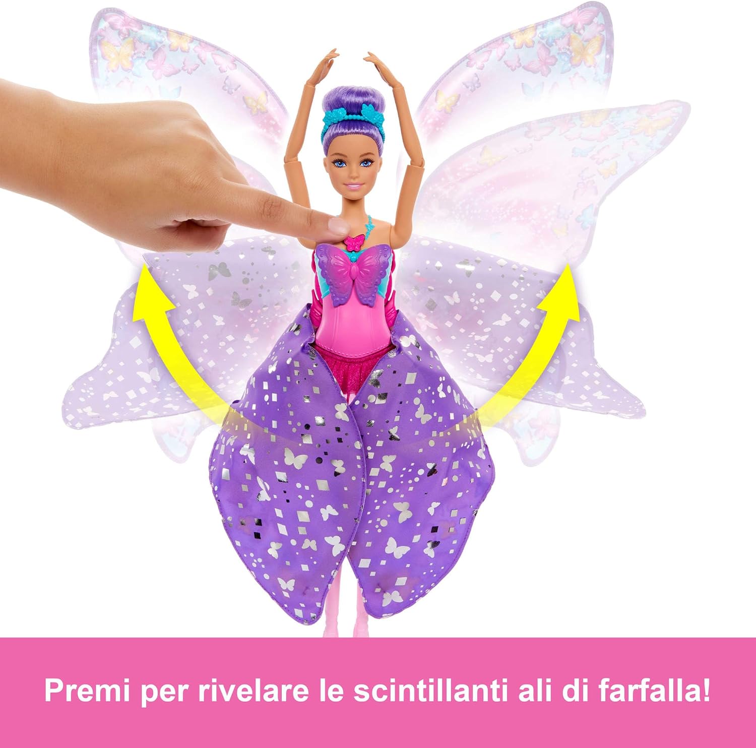 Thumbnail 2 de Barbie Ballerina Ali di Farfalla 2-in-1: una bambola che trasforma il gioco in magia