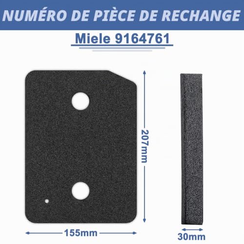 Detalle de Lot de 4 filtres en mousse de rechange compatibles avec sèche-linge Miele T1 Series à pompe à chaleur – YTUGIL