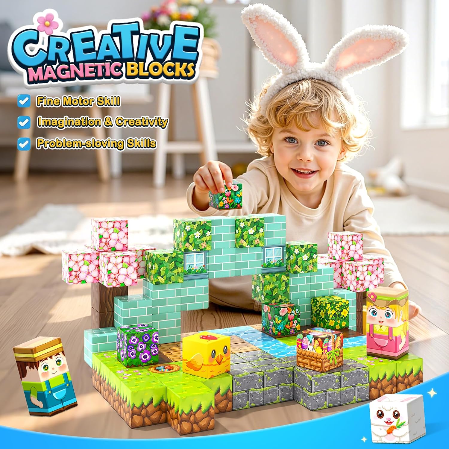Thumbnail 5 de Magworld 108PCS Magnetic Building Blocks 1 in