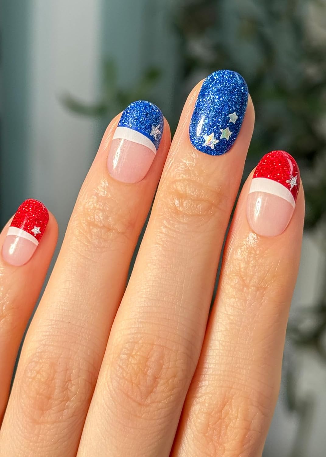 Thumbnail 1 de ohora Semi Cured Gel Nail Strips (N Star Stripes) – Salon-Quality, Easy DIY Gel Nails