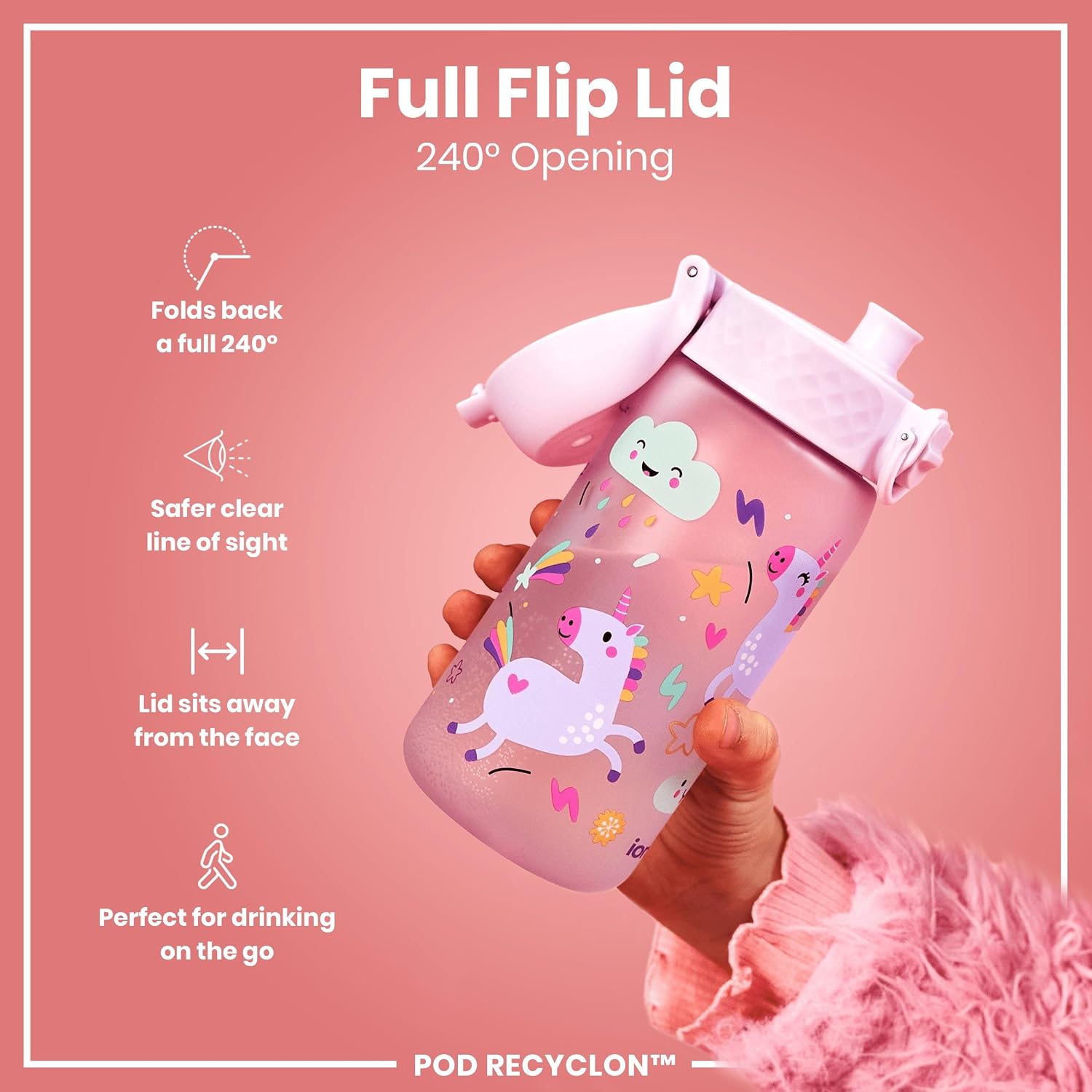 Detalle 2 de Ion8 Small Water Bottle leak proof for kids 📗