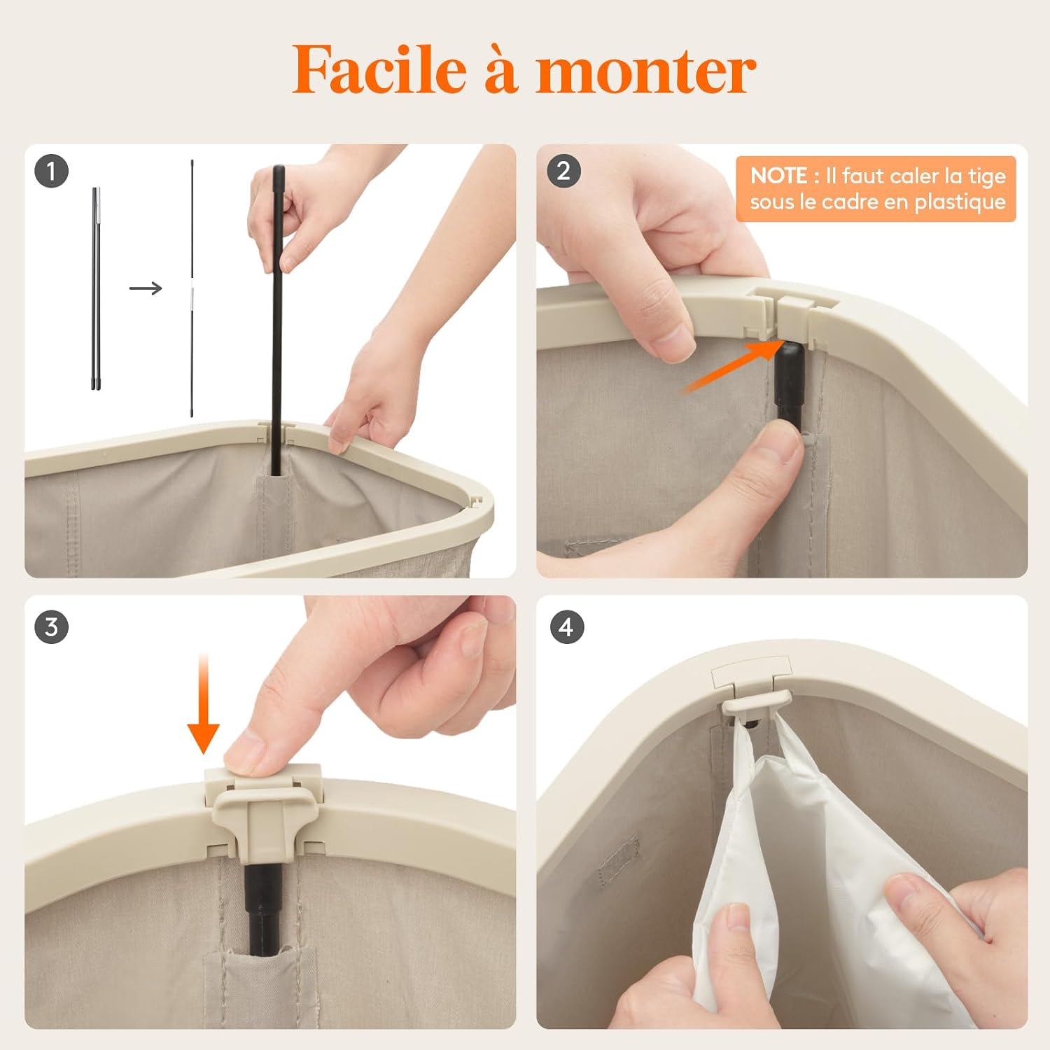 Detalle 2 de Lifewit Panier à linge 105L
