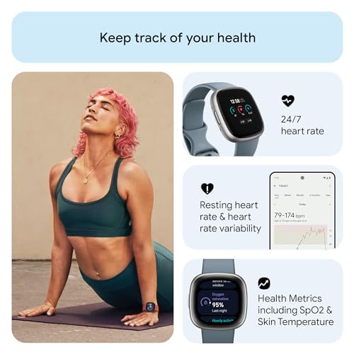 Detalle de Google Fitbit Versa 4 Fitness Smartwatch with Built-in GPS